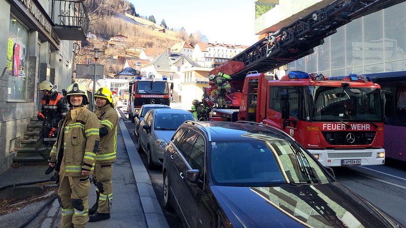 Brandalarm in der ehemaligen Metzgerei Zangerl