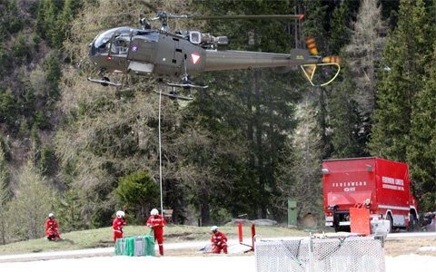 Hubschrauberübung in Ischgl