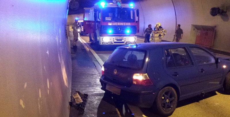 Verkehrsunfall im Strenger Tunnel