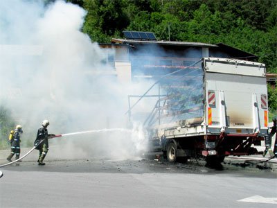 LKW-Brand in Bruggen