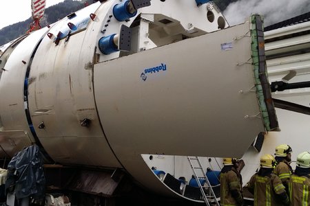 Besichtigung der TVM auf der GKI-Baustelle