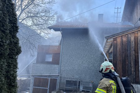 Dachstuhlbrand in Pfunds