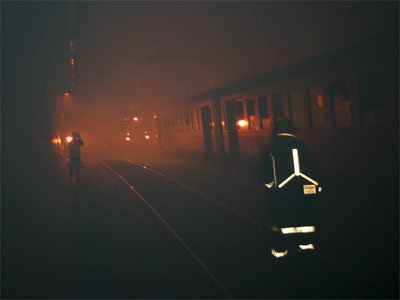 Tunnelübung in der Bahnumfahrung Zams