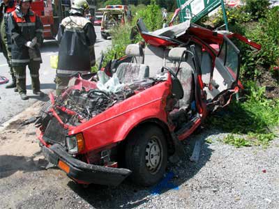 Die Feuerwehr Landeck wurde zu einem schweren Verkehrsunfall alarmiert