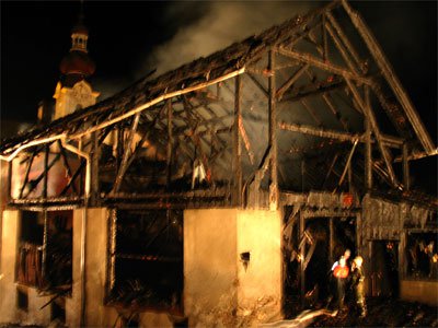 Großbrand in Pfunds