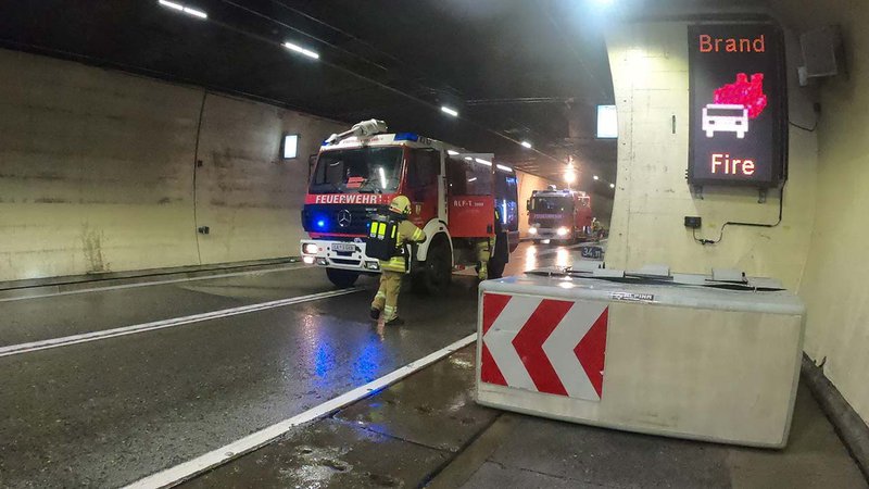 Fahrzeugbrand im Arlbergtunnel