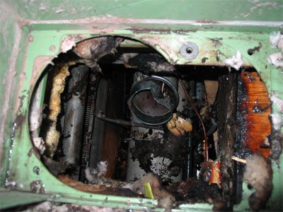 Glimmbrand in der Spinnerei Landeck