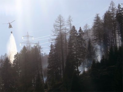 Waldbrand in Pfunds