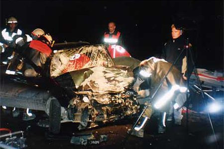 Verkehrsunfall beim Kraftwerk Runserrau
