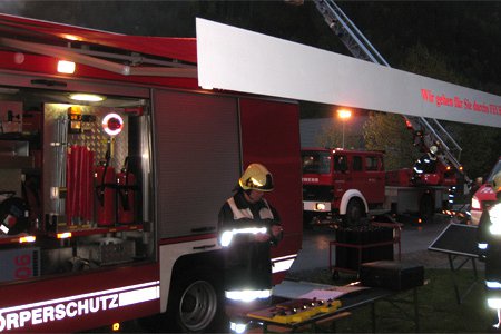 Übung im Gewerbegebiet "Fließer Au"