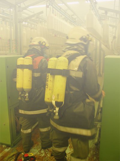 Brand einer Produktionsmaschine
