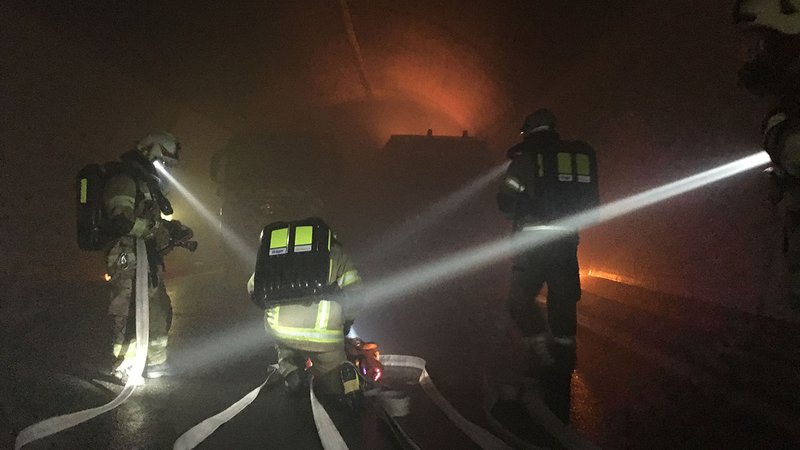 Tunnelübung im Pianner Tunnel - die FF Landeck übt den Ernstfall