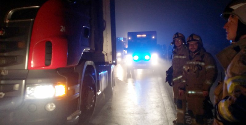 Dieselaustritt nach LKW-Unfall auf Reschenstraße