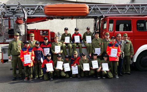 Wissenstest der Feuerwehrjugend in Landeck