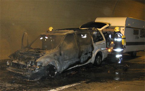 Feuer im Strenger Tunnel