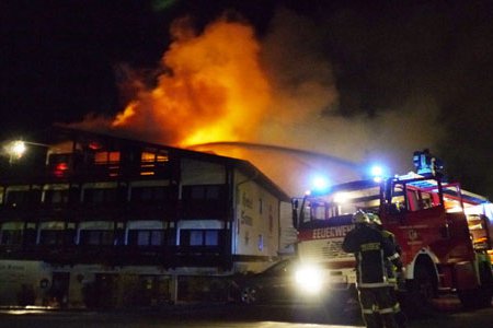 Dachstuhlbrand im Pfundser Hotel Sonne