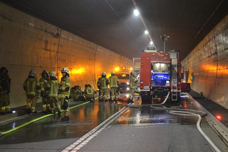 Großübung im Arlbergtunnel