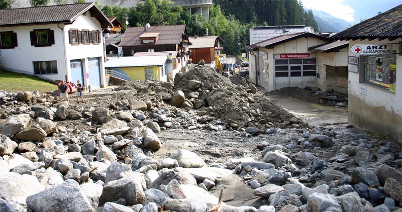 Hochwasser und Vermurungen im Bezirk Landeck