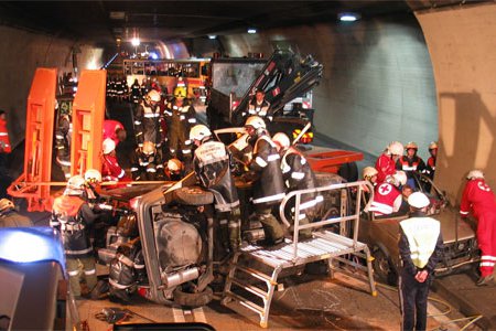 Tunnelübung im Perjentunnel