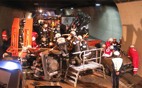 Tunnelübung im Perjentunnel