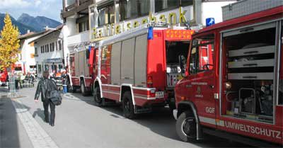 Chlorgas Alarm im Hotel "Alte Post" in St.Anton am Arlberg