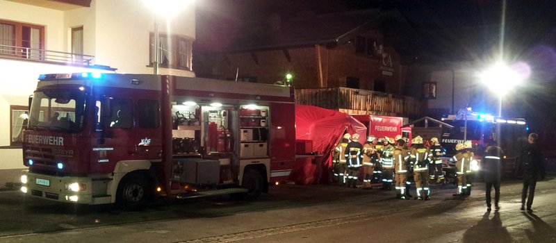 Brand einer Wellnesslandschaft in St. Anton