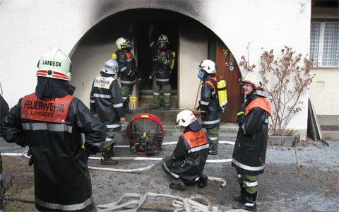 Wohnungsbrand in Landeck/Perjen