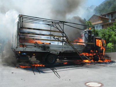 LKW-Brand in Bruggen