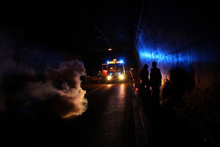 Feuer im Perjentunnel - Übungsszenario der Feuerwehren Landeck und Zams
