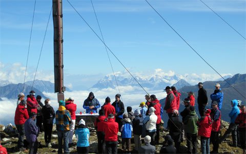 Gipfelmesse der Feuerwehr Landeck auf dem Thial