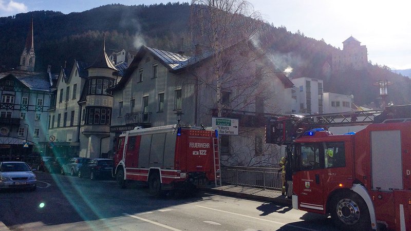 Brandalarm in der ehemaligen Metzgerei Zangerl