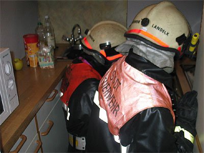 Vergessenes Essen setzte Küche in Brand