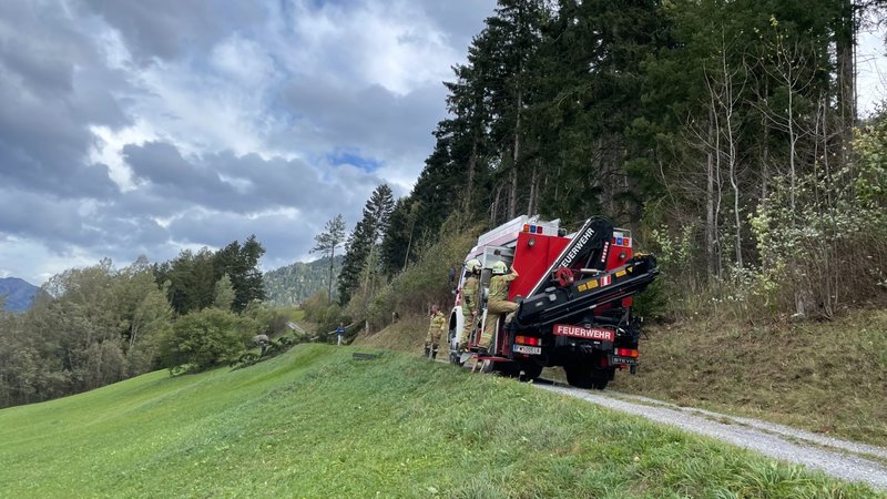 Eingeklemmte Person nach Föhnsturm
