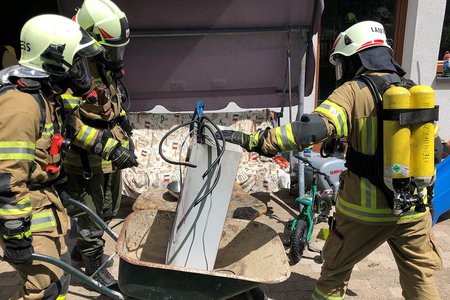 Gebäudebrand in Fließ