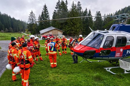 Flughelfertraining auf der Obermarkter Alm in Imst