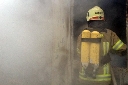 Containerbrand beim Funpark in Landeck