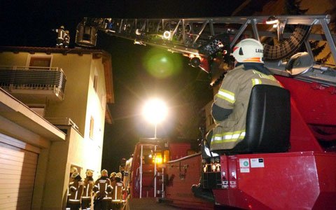 Kaminbrand in Landeck, Urichstraße