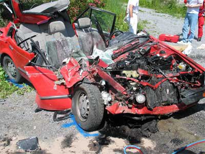 Die Feuerwehr Landeck wurde zu einem schweren Verkehrsunfall alarmiert