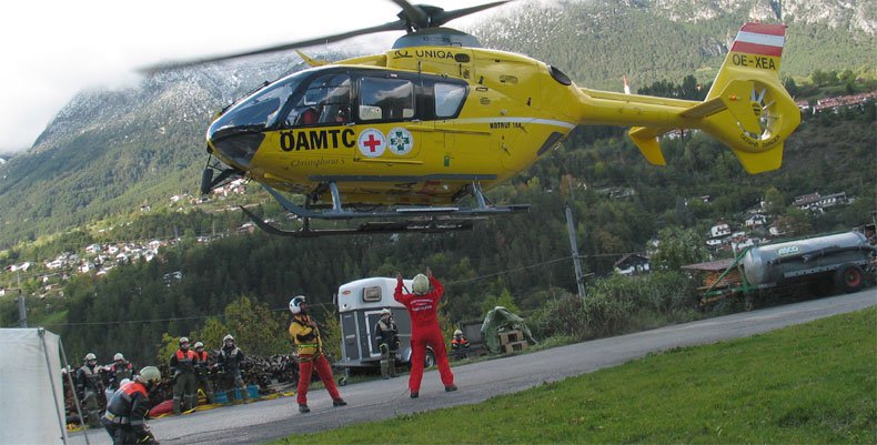 Hubschrauber Übung in Landeck
