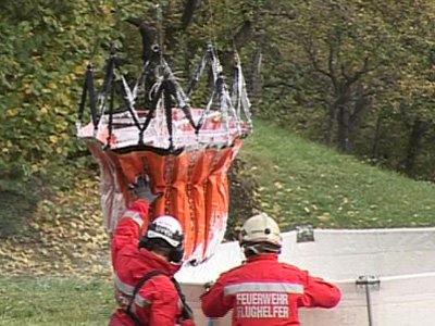 Waldbrand oberhalb von Grins