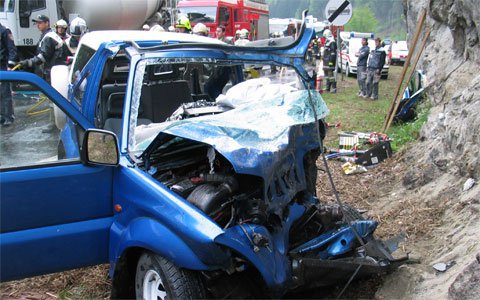 Verkehrsunfall auf der Silvrettastraße bei Wiesberg/Pians