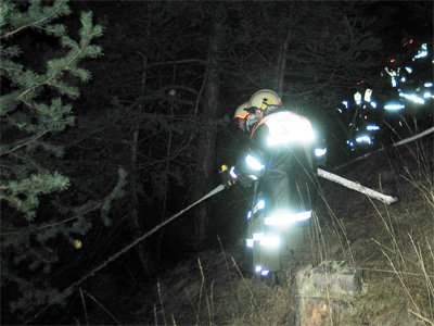 Waldbrand in Landeck / Ortsteil Perjen