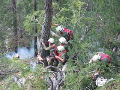 Waldbrand in Pfunds