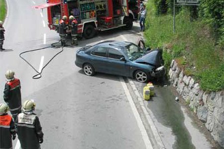 Verkehrsunfall in Pians