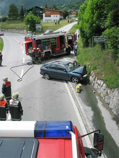 Verkehrsunfall in Pians