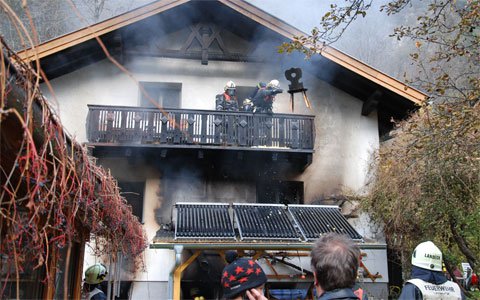 Fließer Familie nach Brand obdachlos