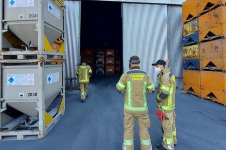 Drohnenübung am Werksgelände der Donau Chemie