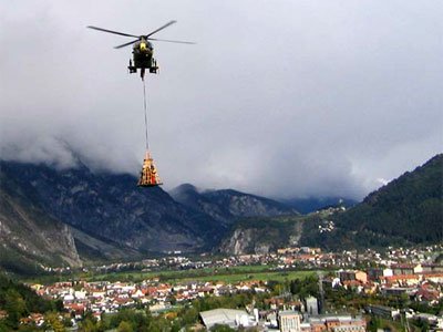 Hubschrauber Übung in Landeck