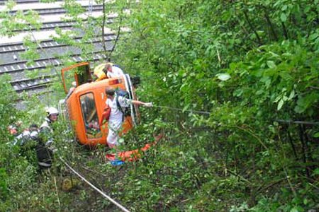 Verkehrsunfall in Landeck (Öd - oberhalb des Bahnhofes)