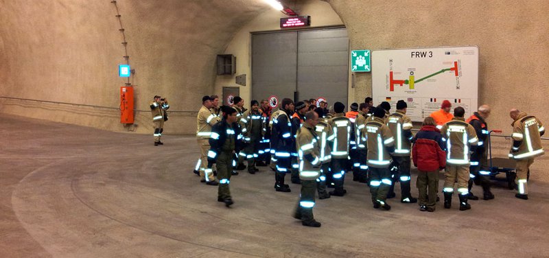 Besichtigung der Rettungswege beim Arlbergtunnel